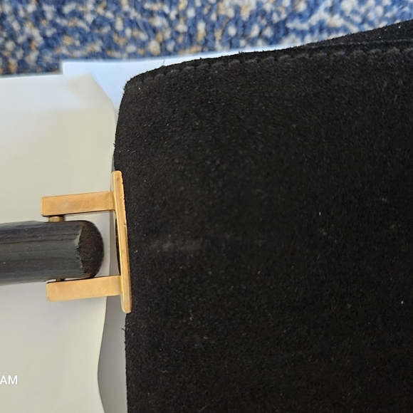 Gucci suede bag with black wood handle - Picture 5 of 10